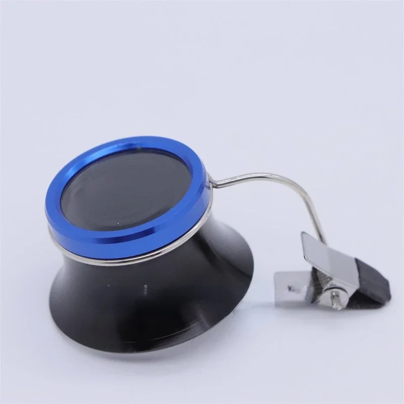 Clock Maintenance Tool, Magnifying Glass, Metal Ring Clip Able Glasses, Inch Lens, Watch Repair Head, Eye Mask, Eyepiece 15x