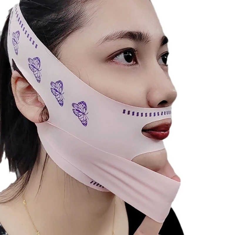 طبقة مزدوجة الذقن حتى قناع الخامس خط تشكيل أقنعة الوجه نحت الوجه قناع النوم الوجه التخسيس حزام شد الوجه #5