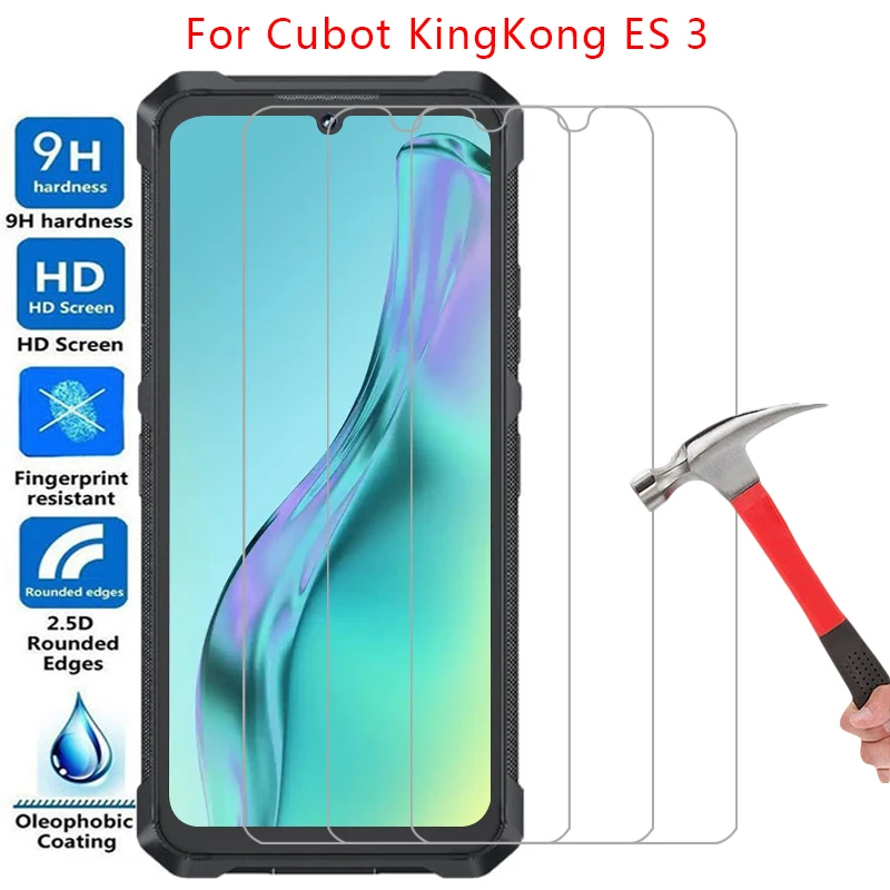 Phone Case for Cubot KingKong ES 3 Tempered Glass Screen Protector on King Kong ES3 Back Cover 360 Kinkong KingKon KingKongES3