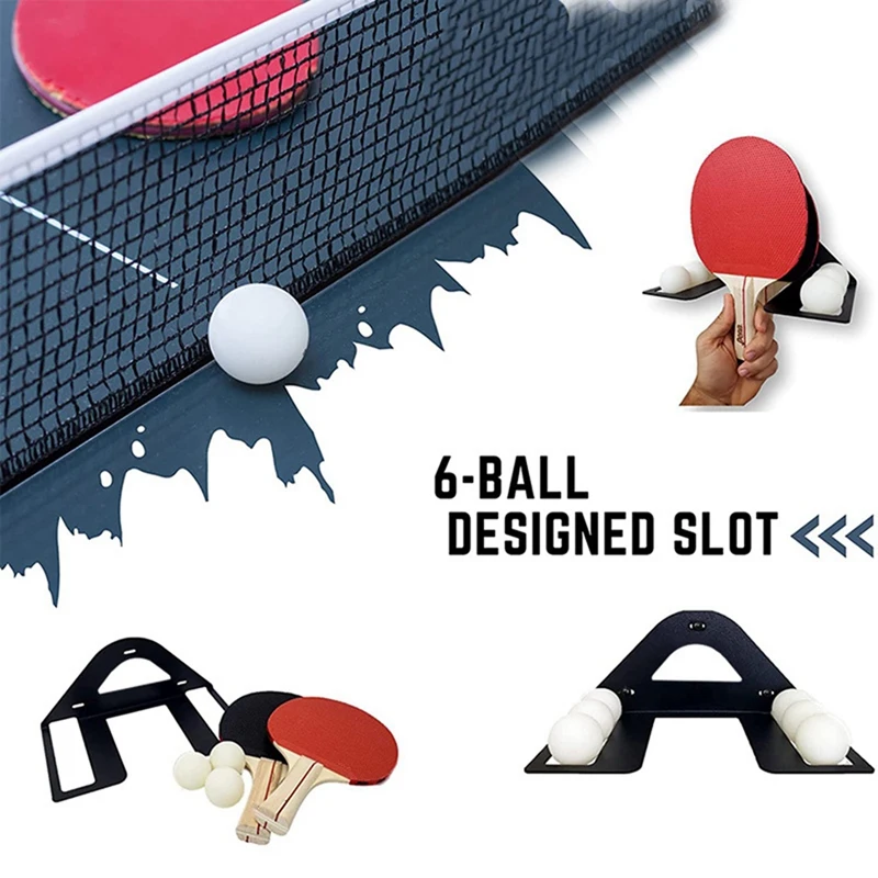 1 PCS Table Tennis Paddle Holder Pings Pong Ball Holder Table Tennis Racket Display Stand With Ball Holder Shelf