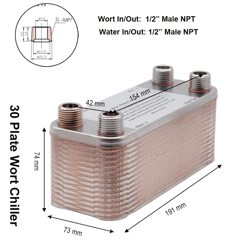 Applicable To Beer Wort Plate Heat Exchanger, Wort Cooling Heat Exchanger