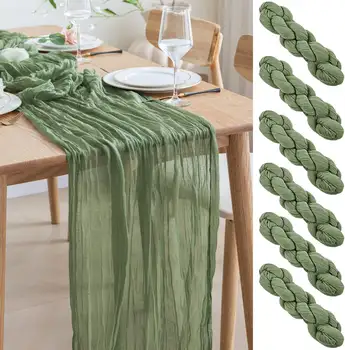 8 best sales Cheesecloth table runner - №2