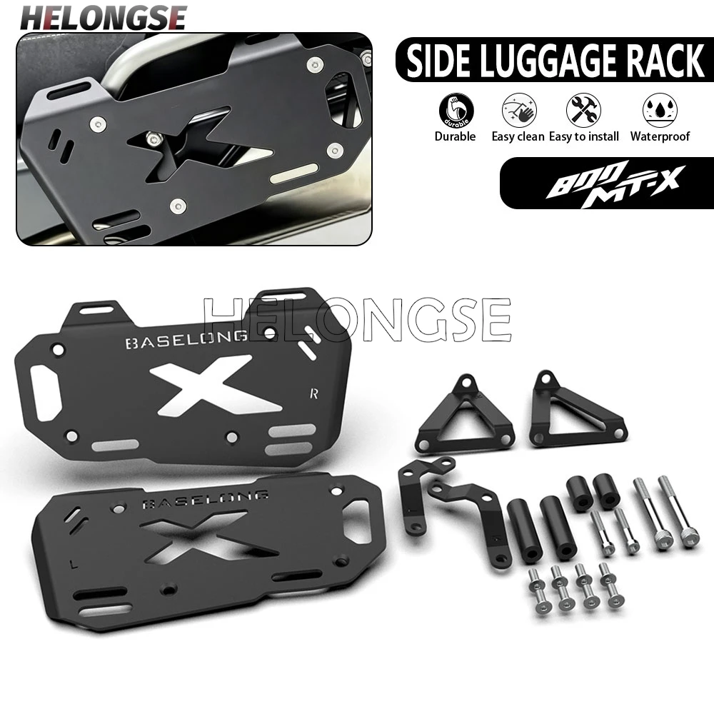 HELONGSE Saddlebag Carrier Bracket Side Panniers Rack For CFMOTO 800MT-X 2024-2027 800MT X 800 Ibex 800 MTX 800MTX Luggage Rack