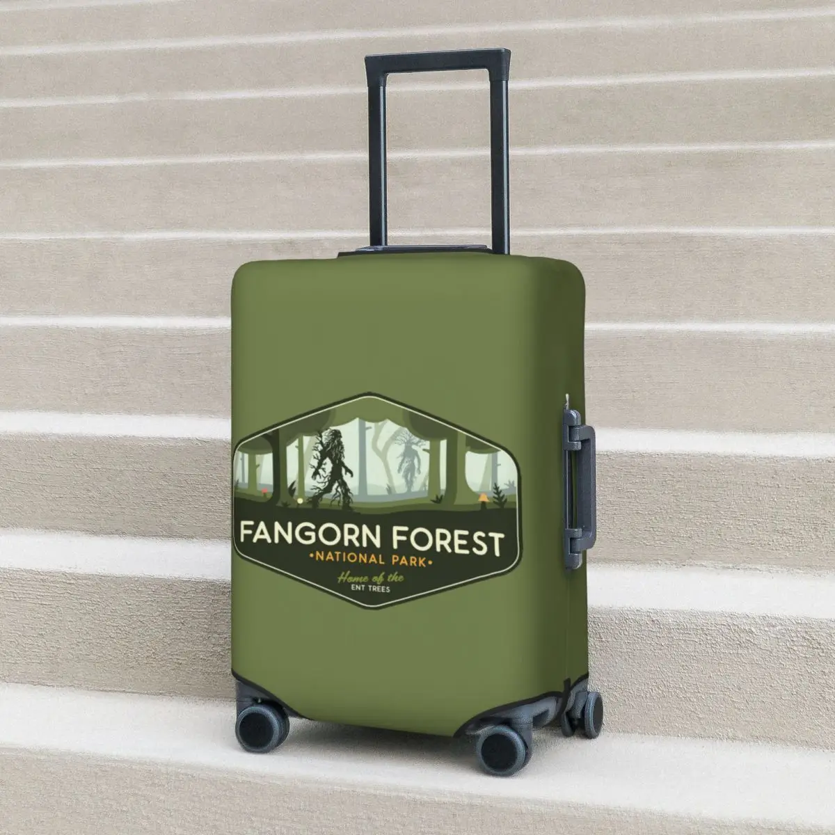 

Fangorn Forest National Park Home Of The Ent Trees Suitcase Cover Protection Elastic Trip Luggage Protector Covers for 18-32Inch