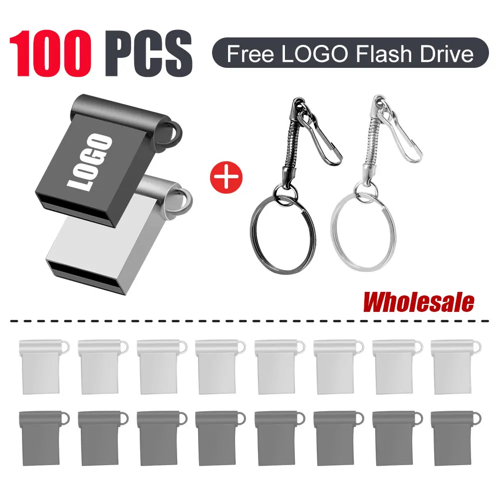 

100PCS Mini USB 2.0 Stick 4G 8GB Creative Pen Drive 16G 32G High-Speed Usb Flash Drive 64GB Free Logo Publicity Gift Pendrive