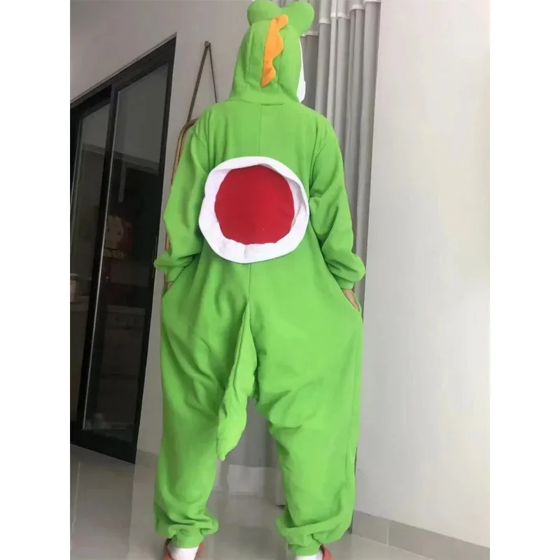 Anime Adult Yoshi Cosplay Halloween Costumes Green Alien Onesies Jumpsuit Xmas Carnival Funny Pajamas Kigurumi