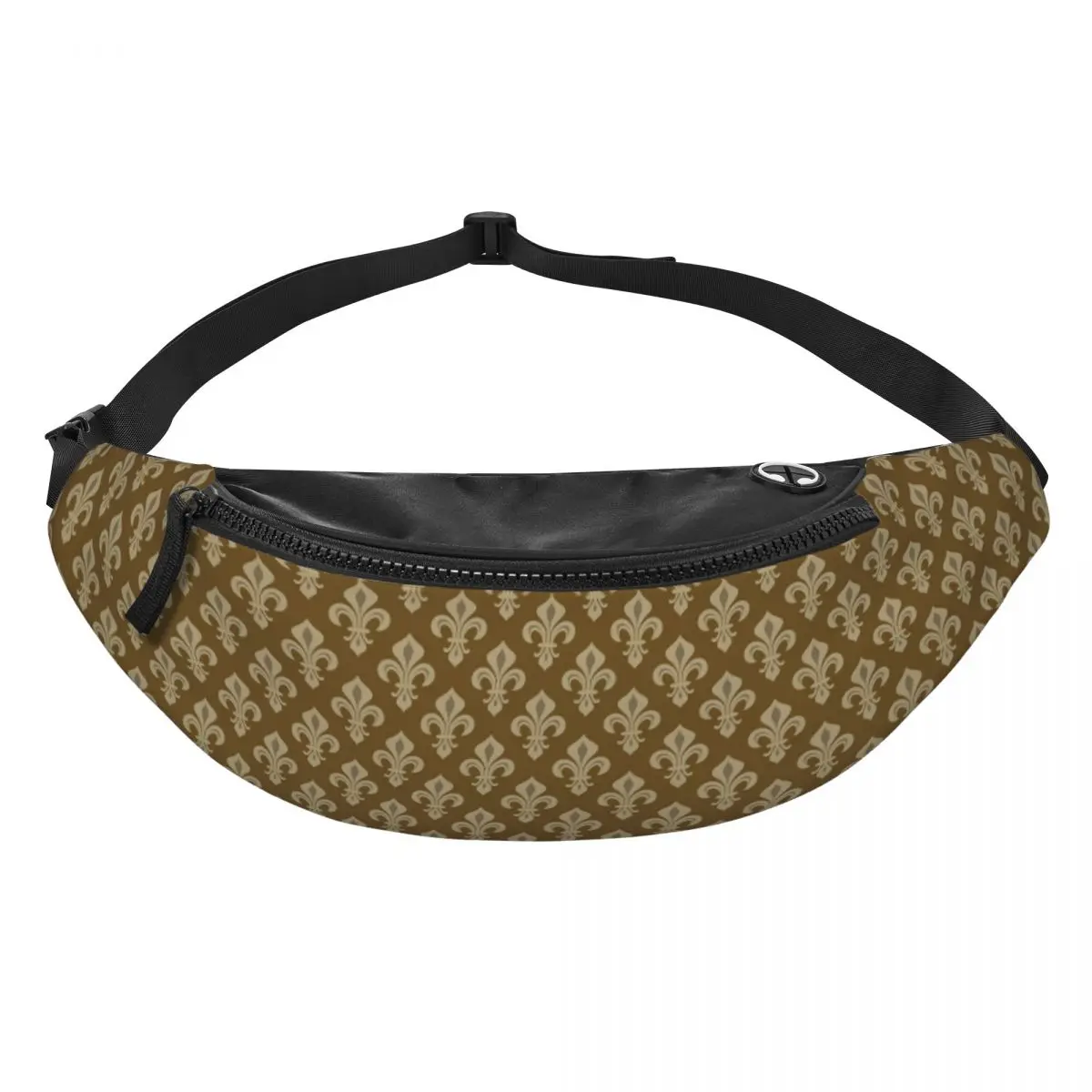 Custom Lily Flower Fleur De Lis Fanny Pack for Men Women Cool Crossbody Waist Bag Traveling Phone Money Pouch
