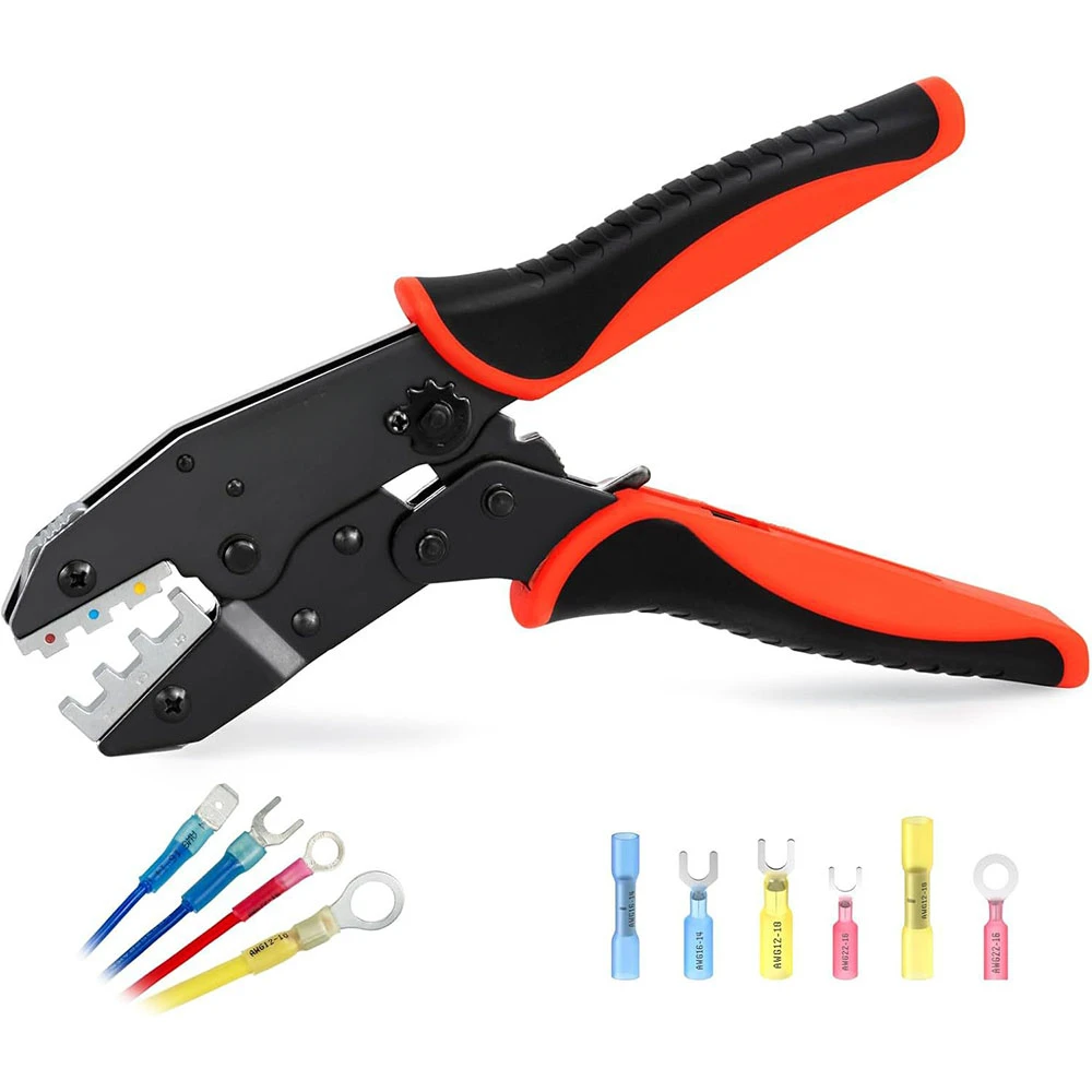 

HS125 Термоусадочные клеммы Инструмент для обжима проводов Обжимные клещи с храповым механизмом Инструмент для обжима электрических соединений Электрическая клемма