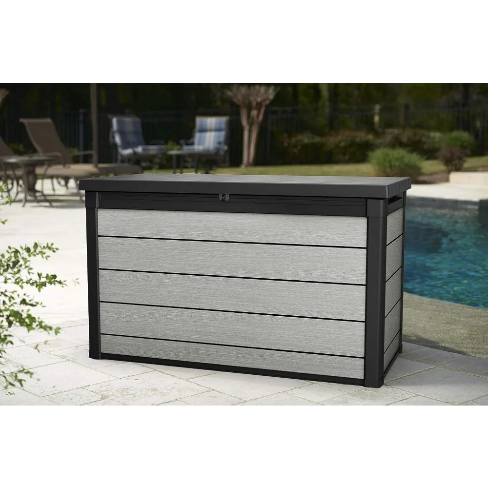 

Denali 200 Gallon Resin Large Deck Box with Double Wall 20mm Panels - Paintable and Drillable-Organization and Storage