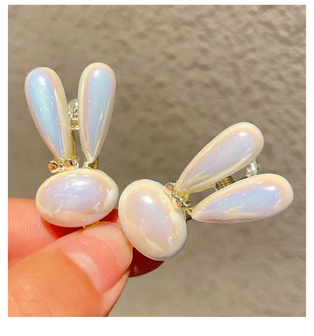 Cute Imitation Pearl Rabbit Hair Clip Delicate Animal Hair Accessories Sweet Bunny Hairpin Fashion Jewelry Gifts for Women Girl