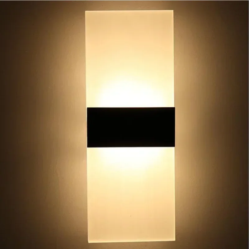 RY Mini 3/6/12/18W Led Acrylic Wall Lamp AC85-265V 14CM/22CM Long warm white Bedding Room Living Room Indoor wall lamp