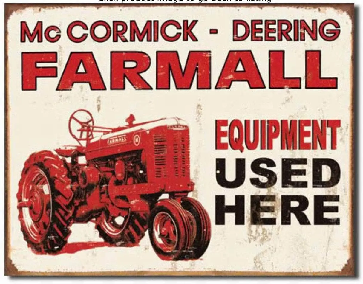 Metal Signs Wall Decor Tin Sign Personalized 8x12 Vintage Retro Farmall Users here Tractor Farm Home Garage sign