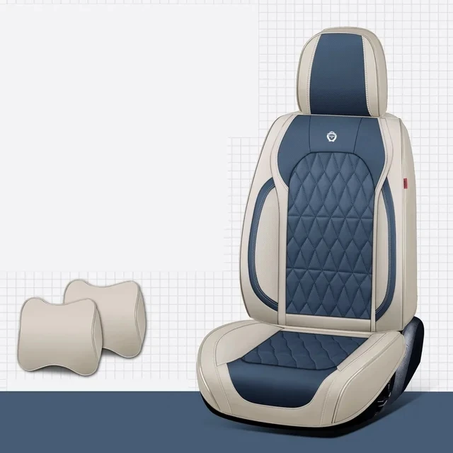 Universal Car Seat Cover 360 Degree full covered Durable ECO Perforated Leather Seat Cover for 90% Sedan SUV 5 Seats Car Black