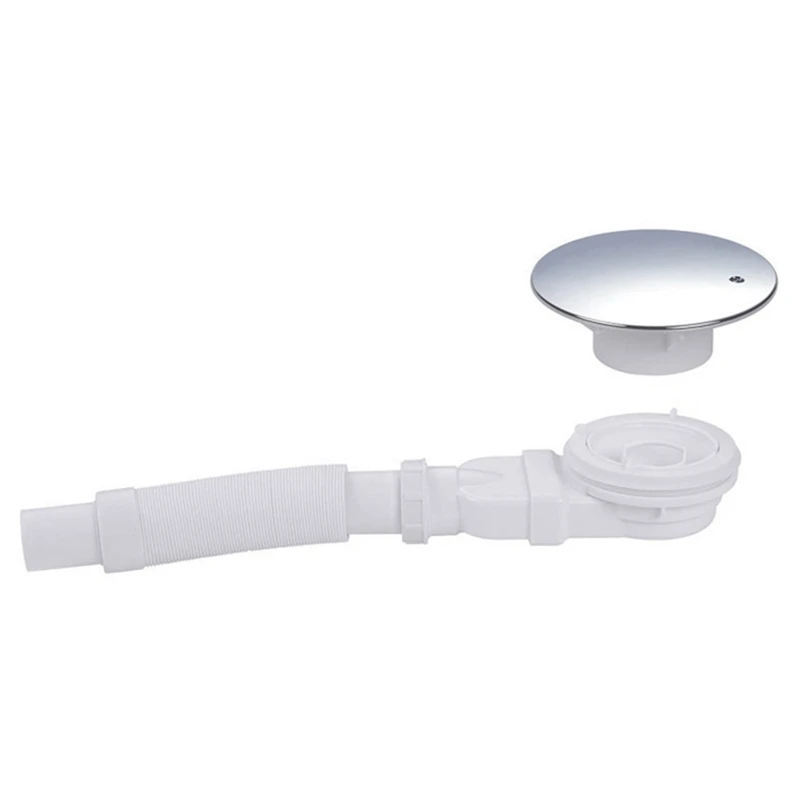 Low Profile Shower Drain Chrome Plated ABS Shower Tray Siphon Slim Odor Prevention Drain Trap Side Drain