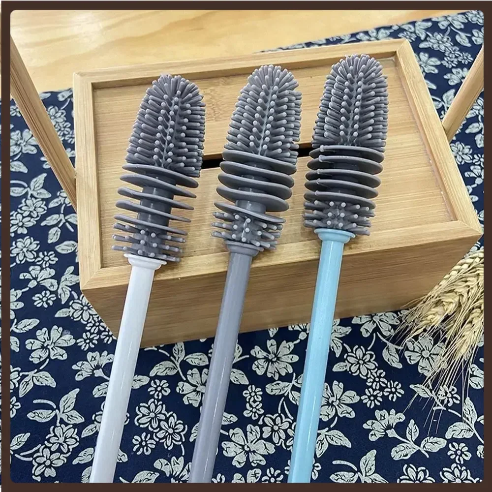 

Useful Scrubber Multi-function Silicone Food Grade Cleaning Brush Glass Cleaner Cleaning Tool Cup Scrubber Milk Bottle Brush