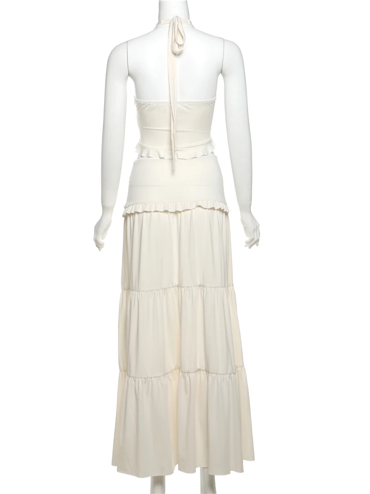 Machedaเซ็กซี่Hollow 2 ชิ้นชุดผู้หญิงผ้าพันคอJacquardเสื้อBackless + ผอมพีชสะโพกกางเกงขาสั้นMidnight Club Partyชุด