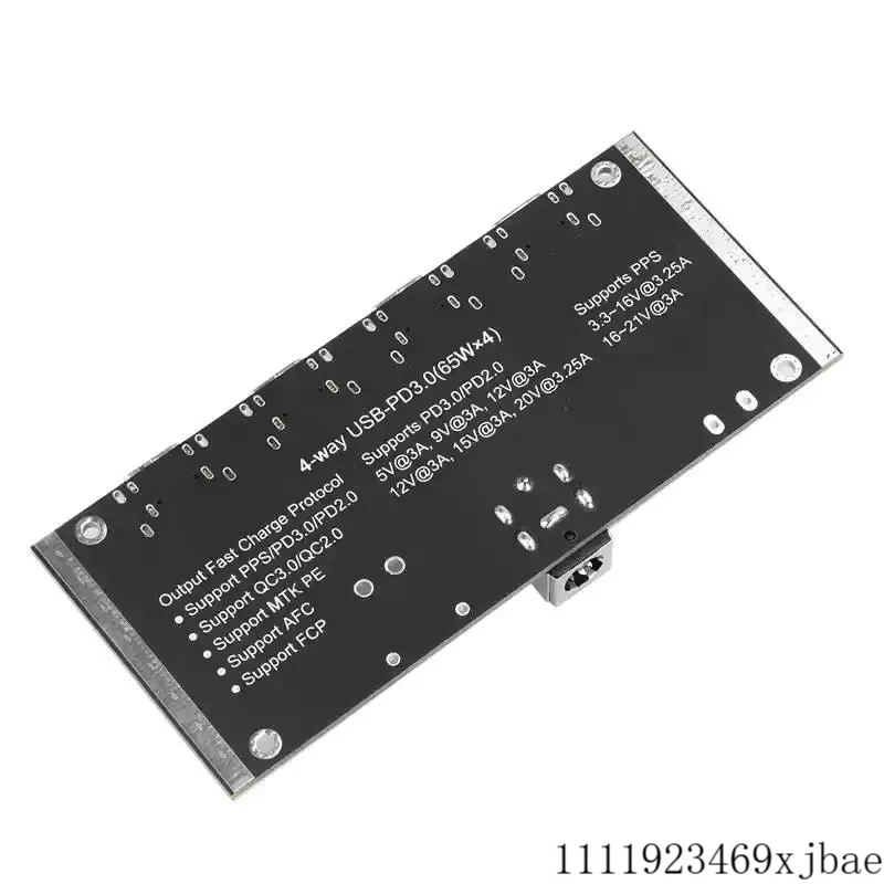 4-way PD65W Fast Charger Module PD3.0/2.0 QC3.0/2.0 FCP AFC Type-C DC12-30V Quick Charging Board