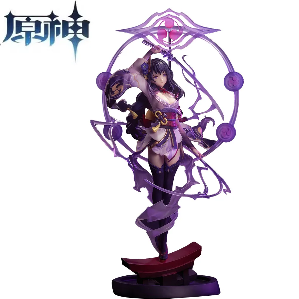 23CM Anime juego Genshin Impact Raiden Shogun figura lindo Anime modelo juguetes colección de regalos figura de acción adornos PVC