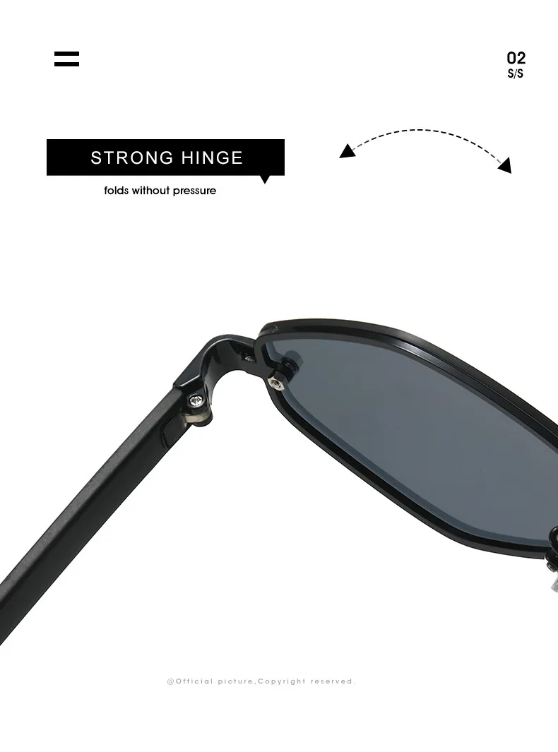 Personalisierte Raute Kleine Rahmen Sonnenbrille Frauen Mode Polygonale Metall Rahmen Sonnenbrille Luxus Marke Punk Shades Brillen – Detail 1