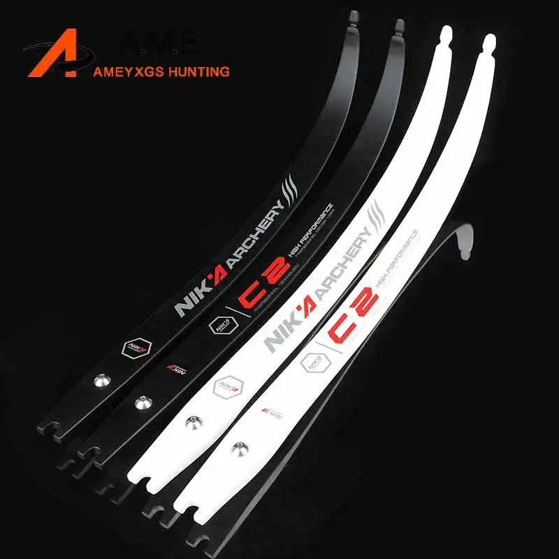 

NIKA C2 Recurve Bow Limbs Carbon Fibre 12-50lbs ILF Interface Competitive Bow limbs for Archery Shooting Hunting Bow Accessories