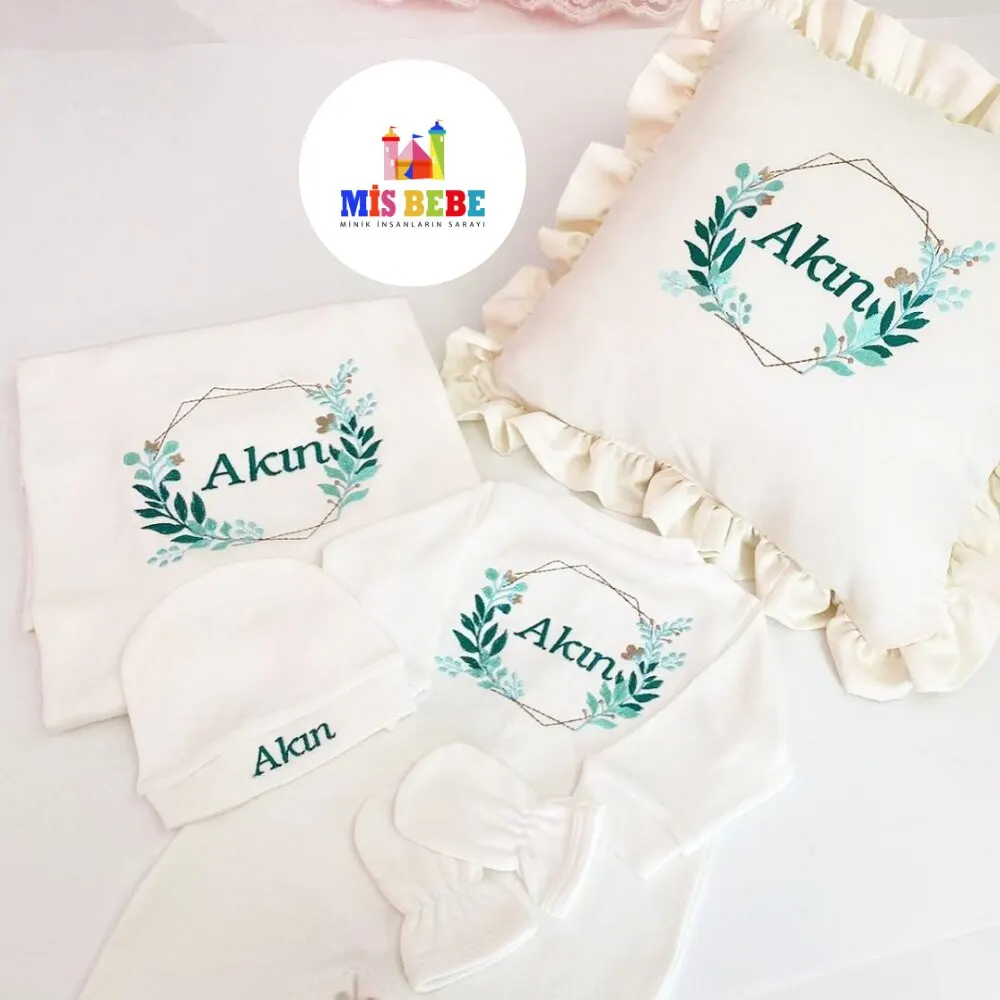 Baby Girl Boy King Queen Newborn Personalized Outfit Clothing 5-pcs Hospital Custom Fabric Antibacterial Babies Healthy Safe