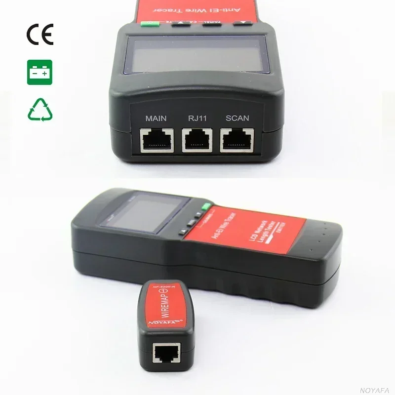 【100% NEW】ZHOUCE NF-8200 Network Cable Tester LCD Display Cable Continuity Length Measurement Anti-Interference Wire Tracker