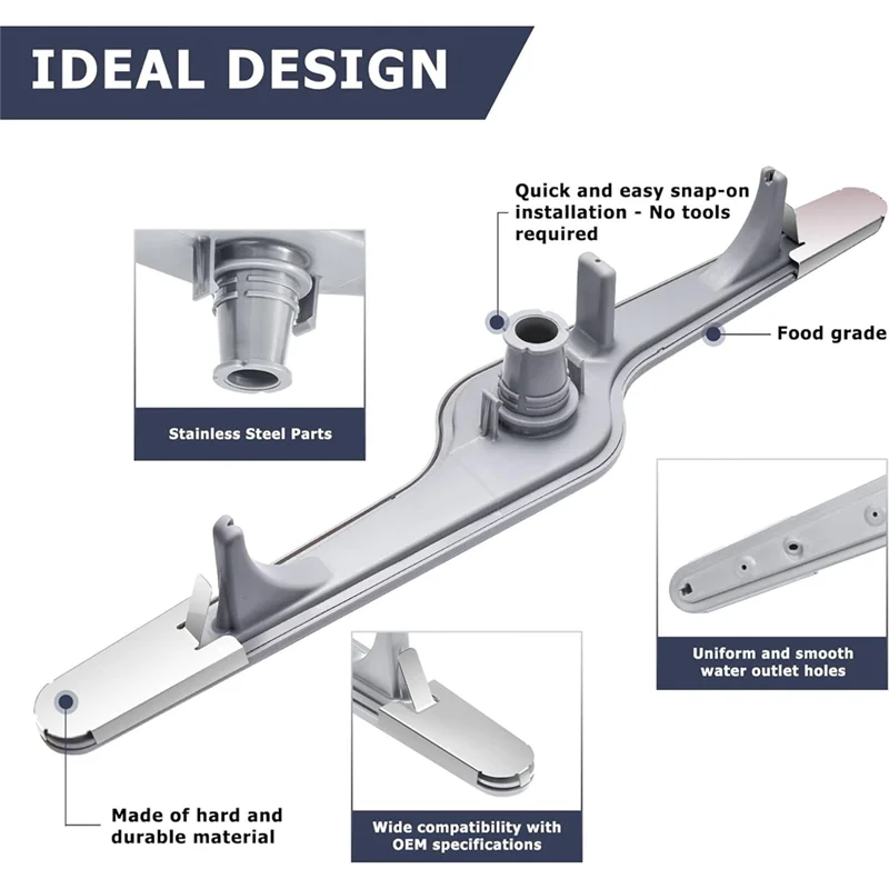 ABRG-154568002 Unterer Sprüharm für Geschirrspüler für Electrolux Frigidaire 154568001 5304517203 AP3958746, EA1524955 1196170 Ersatz