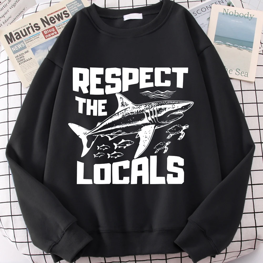 

Толстовка Respect The Locals для мужчин, уличный пуловер с круглым вырезом, флисовая универсальная модная одежда, унисекс, осенняя теплая одежда с длинными рукавами