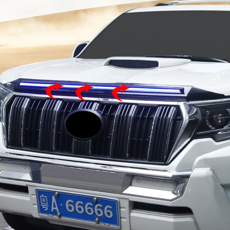 For Toyota Land Cruiser Prado 150 200 Lc150 LC200 Modification Accessories Led Warning Decorative Light Daytime Running Lamp