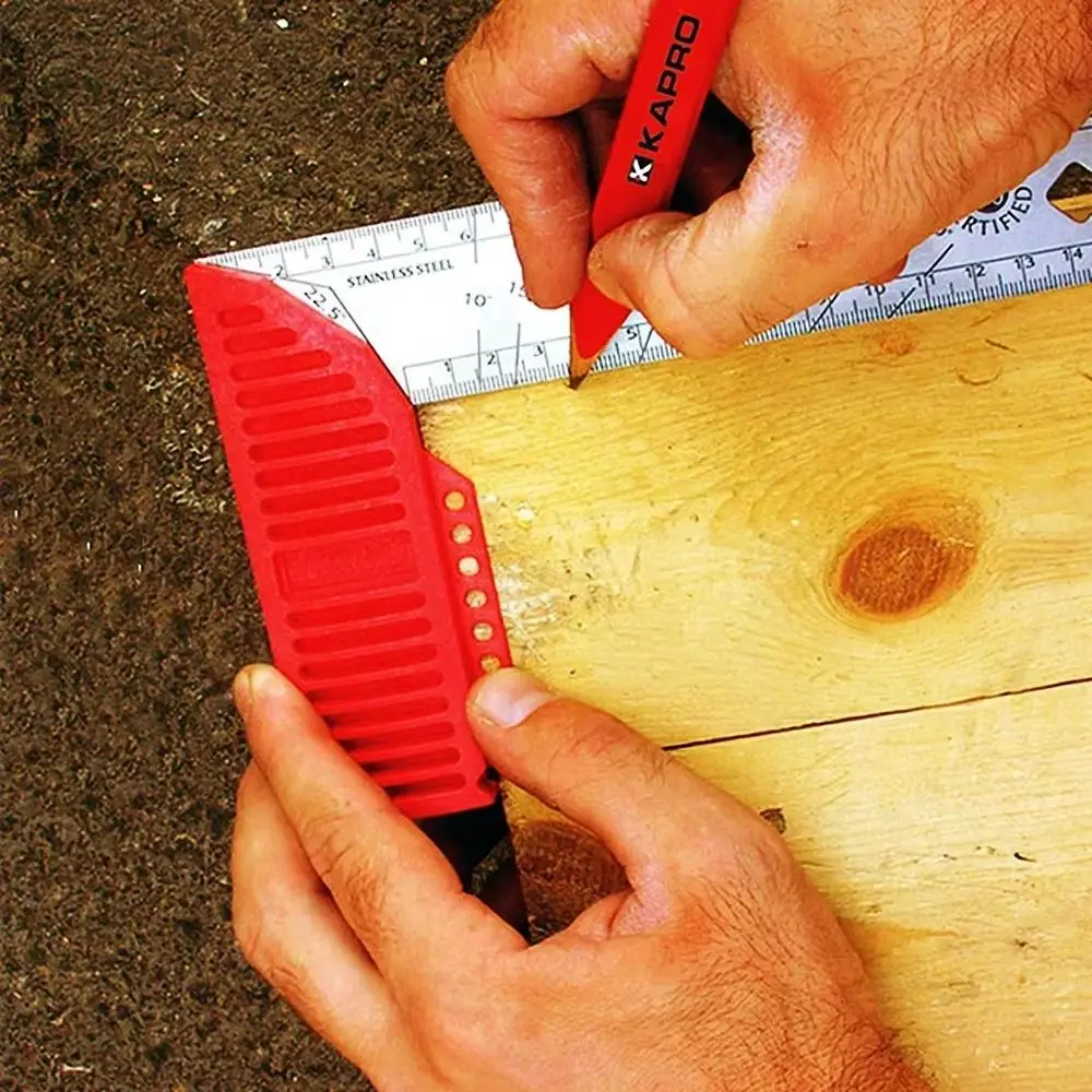 

KAPRO Rectangular Ruler Portable Multi Function For Woodworking Square 90 Degree Stainless Steel Thickened Line Marking Ruler