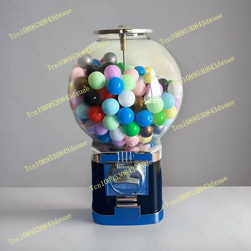 Figurines Children Coin Twist Egg Machine Elastic Ball Toy Machine Raffle Machine Home Decor Creative Ornaments Funny Gifts