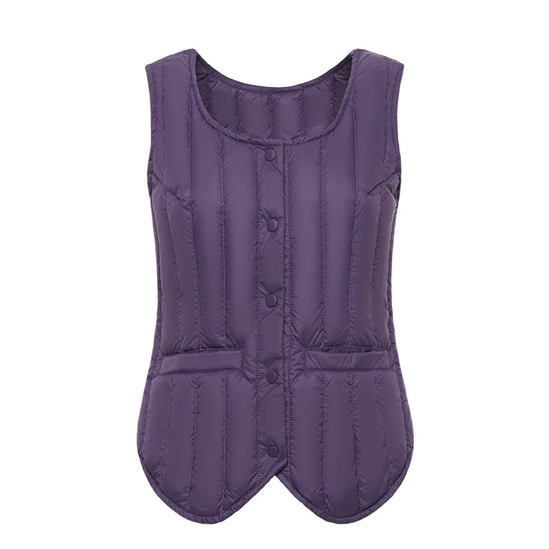 Chericom Damen-Daunenjacke, Knopfverschluss, Steppmuster, 2025, Winter, vielseitig, warm, Lagenstück, leichte Mäntel, Y289900N