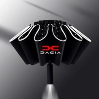 Automatic Umbrella with Reflective Stripe Reverse Led Light Umbrella For DACIA Sandero Lodgy Mcv Duster 2 Logan 1 Sandero