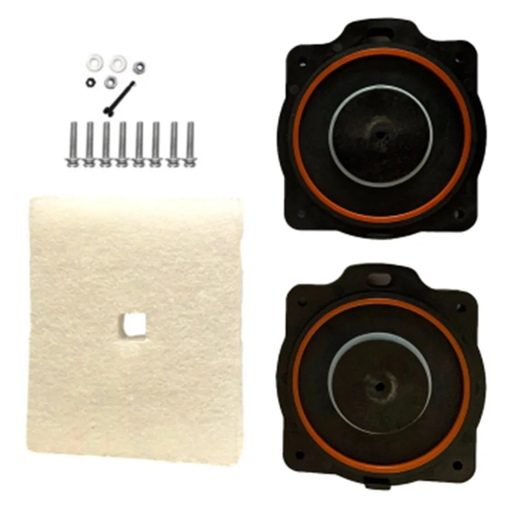 Diaphragm Set Air Pump Kit Air pump kit Filter Element Screw Clamp Washer Air Valves Black Clean Filter element