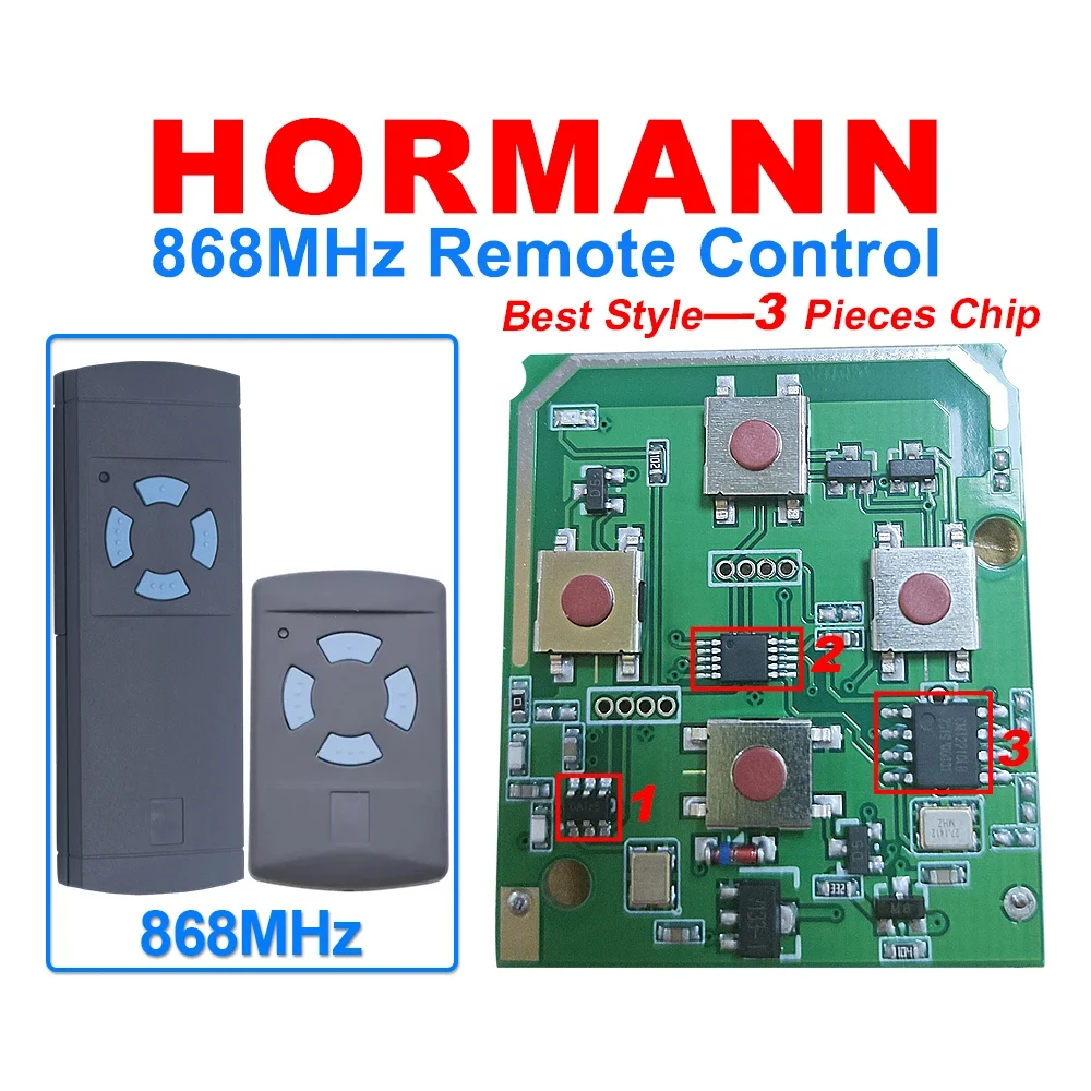 HORMANN Garage Gate Remote Control HORMANN HSM2 HSM4 868 MHZ Handheld Transmitter 868.35mhz