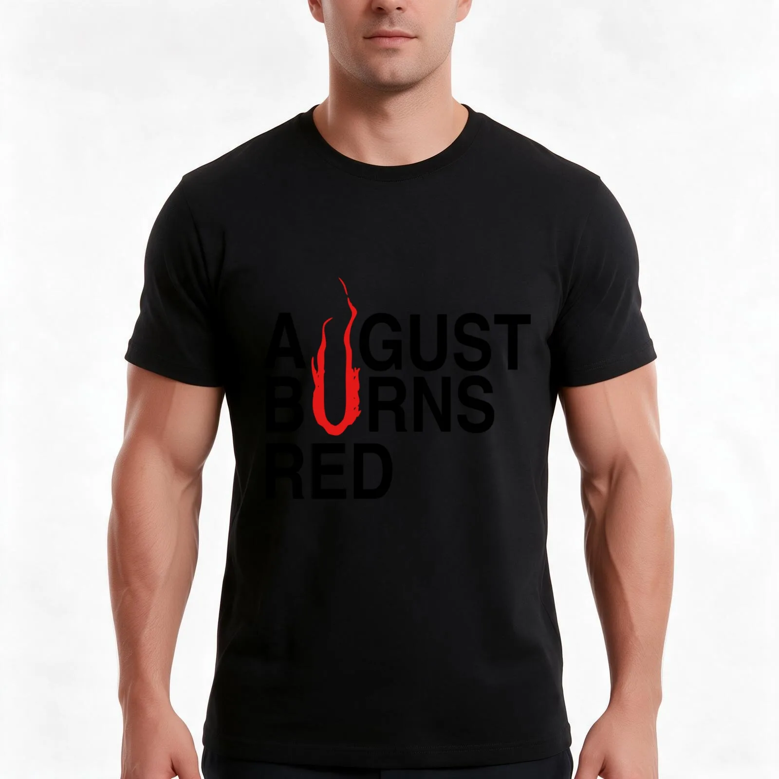 August Burns Red Art6 T-Shirt, Summer Casual Cotton Tee, Oversized Streetwear Tops, Vintage Graphic Print, Unisex Men Women