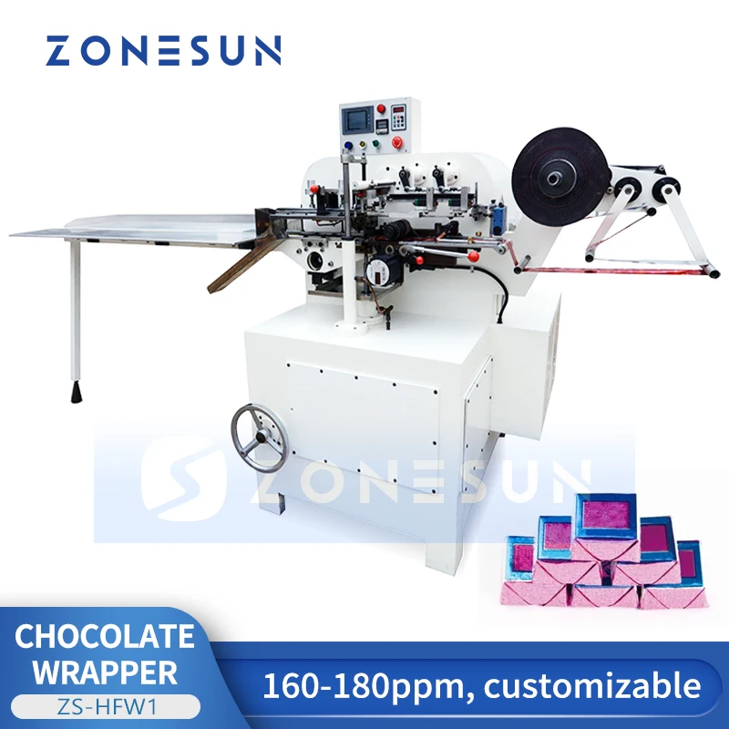 ZONESUN ZS-HFW1 Automatic Chocolate Wrapping Machine Candy Bar Packaging Horizontal Flow Wrapper