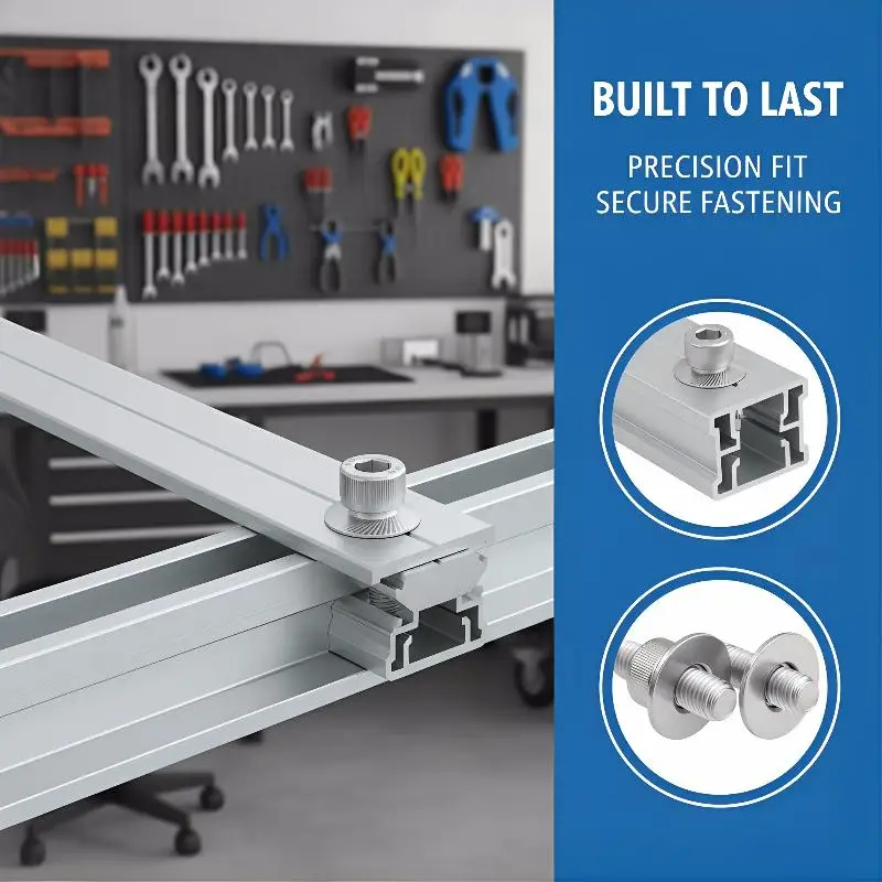 Solar Module Rails Profile Connectors Easy Fit Aluminium Bracket for Rapid Expansion in Modular PV Systems