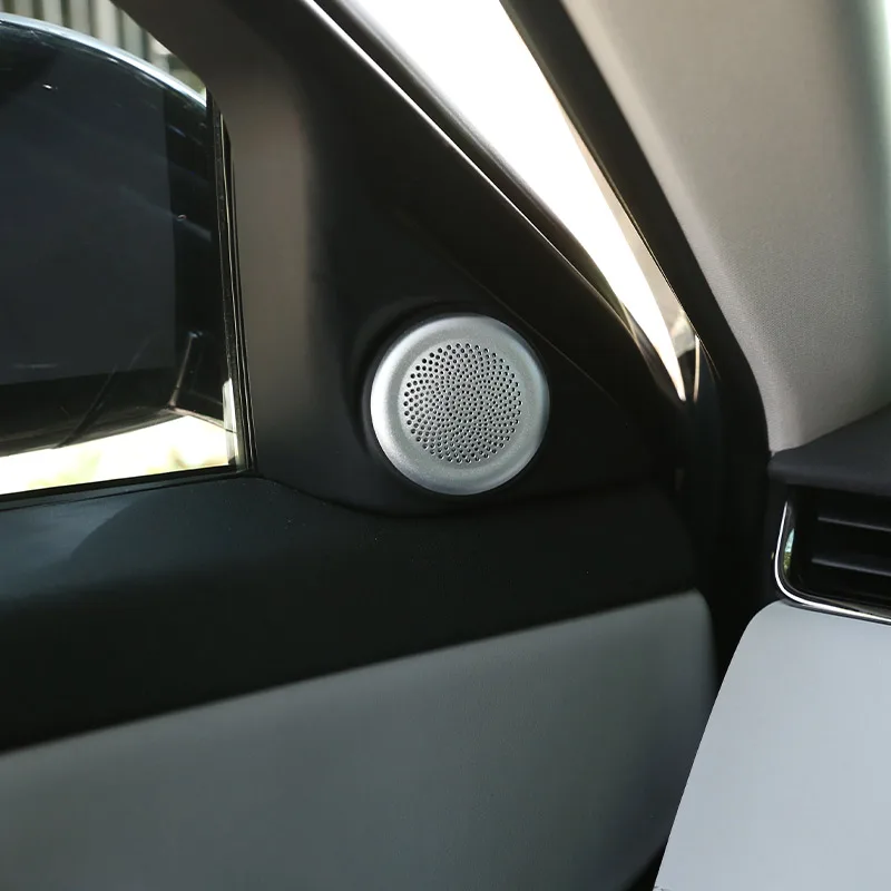 For Land Rover Range Rover Evoque 2019 2020 Aluminum Alloy Chrome Door Speaker Tweeter Sound Cover Trim Ring Car Accessories - view 6