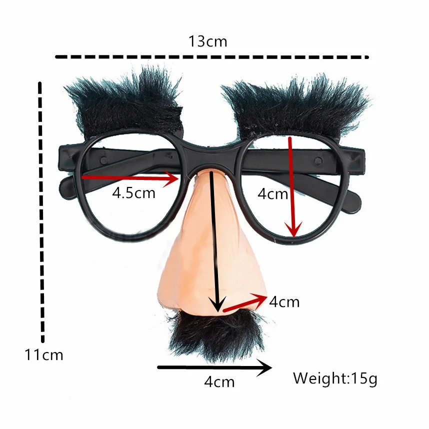 

Halloween Disguise Glasses and Mustache Funny Big Nose Festival Gift Supplies Cosplay Party Costumes with Face Masks for Kids