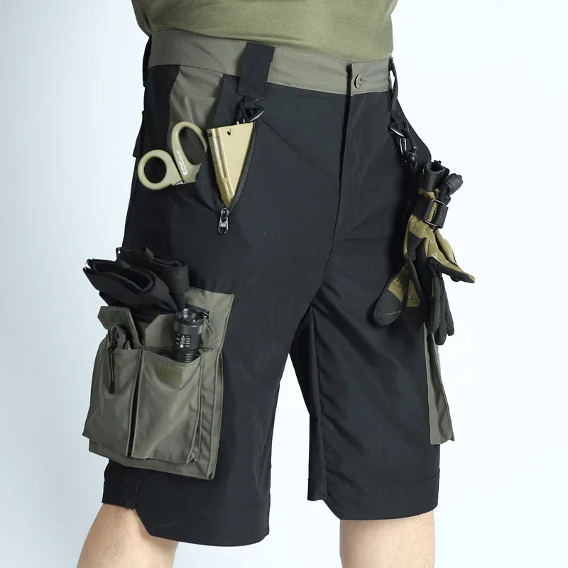 شورت masculinos de verão ao ar libro، secagem cepat، carga، عادية، trabajo، كامينهااداس، com divers bolsos، الفقرة pesca، viag
