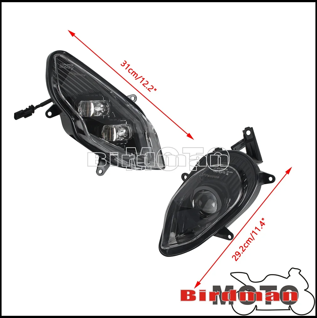 For BMW S1000RR K46 2015-2018 10-14V Motorcycle LED Headlight  High Low Beam DRL Front Clear Headlight  E24 E-mark LED Headlamp