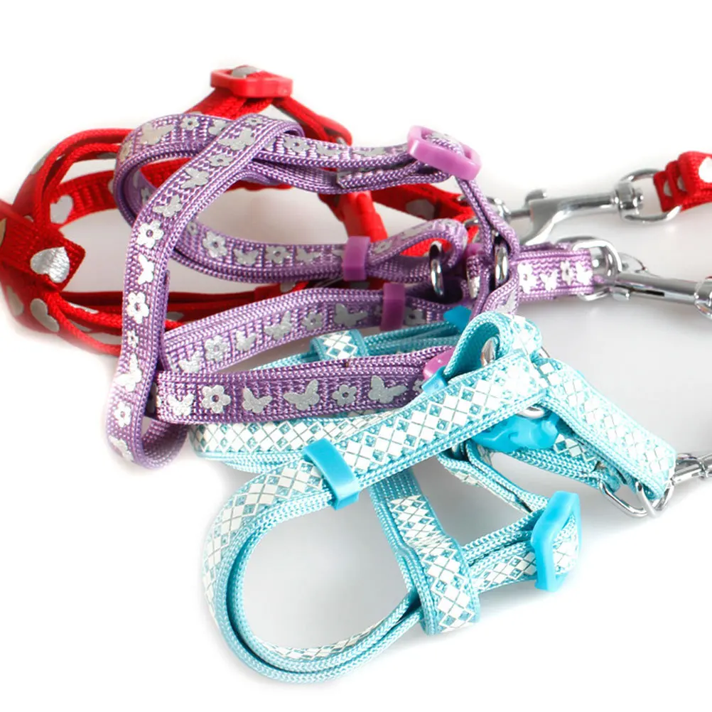 كلب المقود عاكس محبوك مقاومة للاهتراء خفيفة الوزن دائم في الهواء الطلق القط هريرة المشي حبل جرو التدريب المقود #5