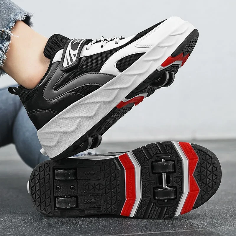 Roller Skate Shoes For Kids Fashion Girls Casual Sports 4 Wheels Sneakers Children Toys Gift Game Boys Boots