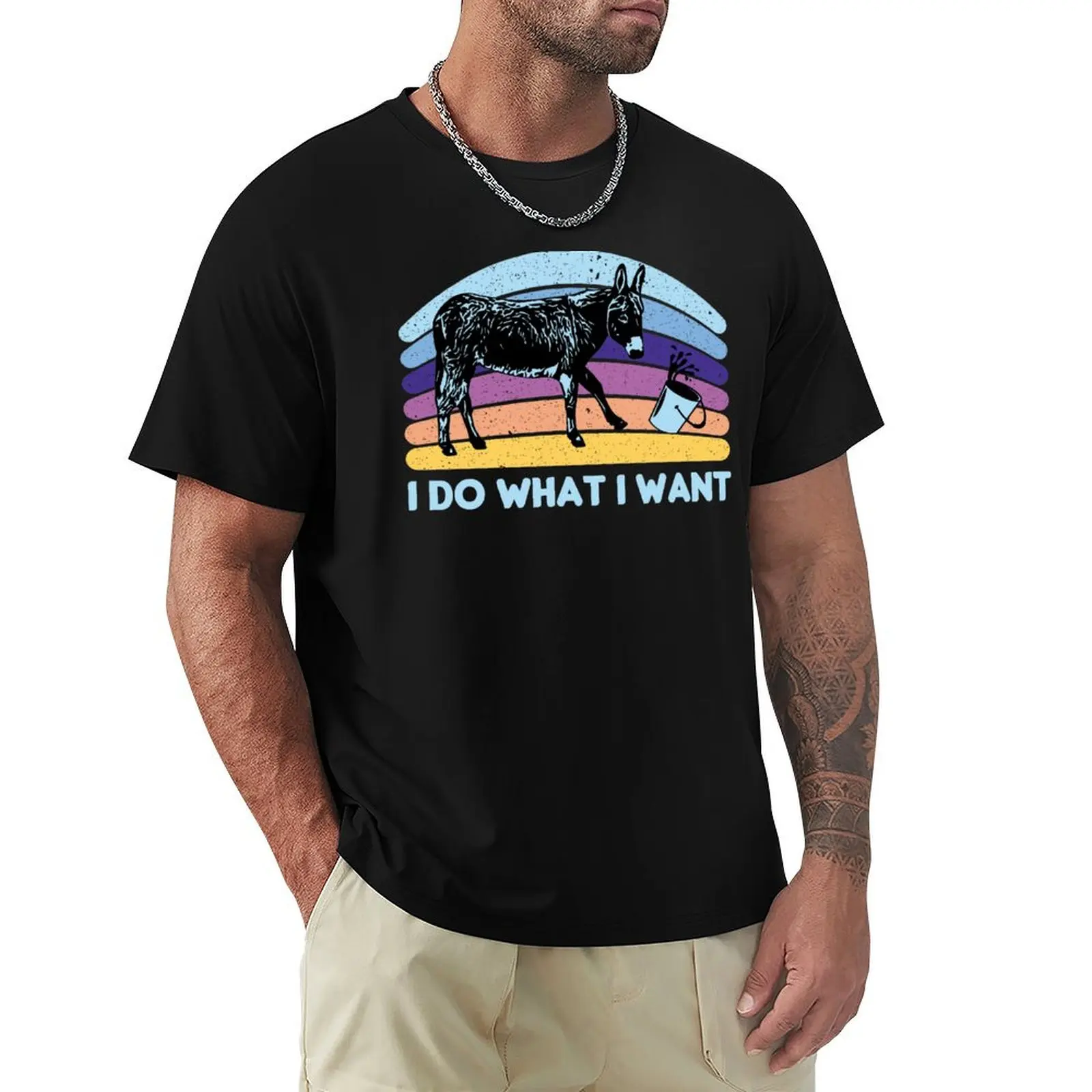 Donkey Mule I do what I want T-Shirt Functional Casual Short Sleeve Tee