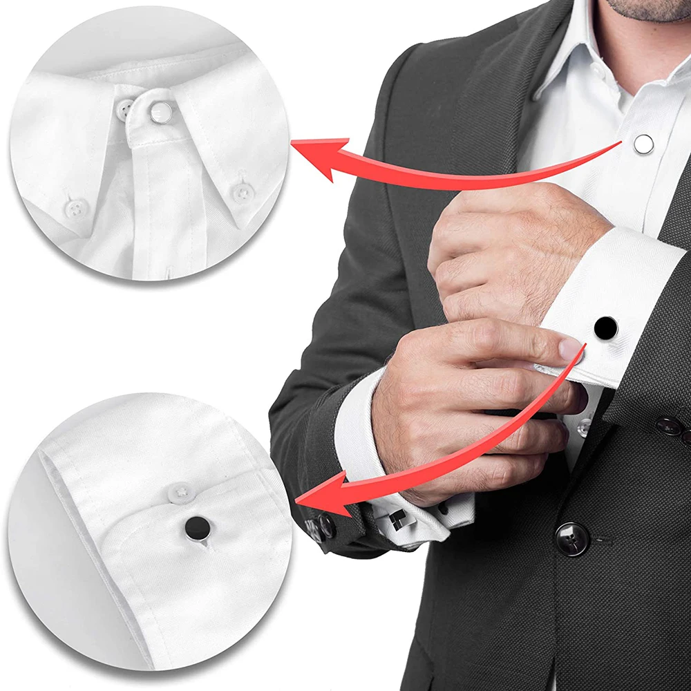 Extender per colletto elastico 4 pezzi Extender per collo invisibile Stretch Wonder Button Extender per uomo donna Dress Shirt lunghezza espandibile