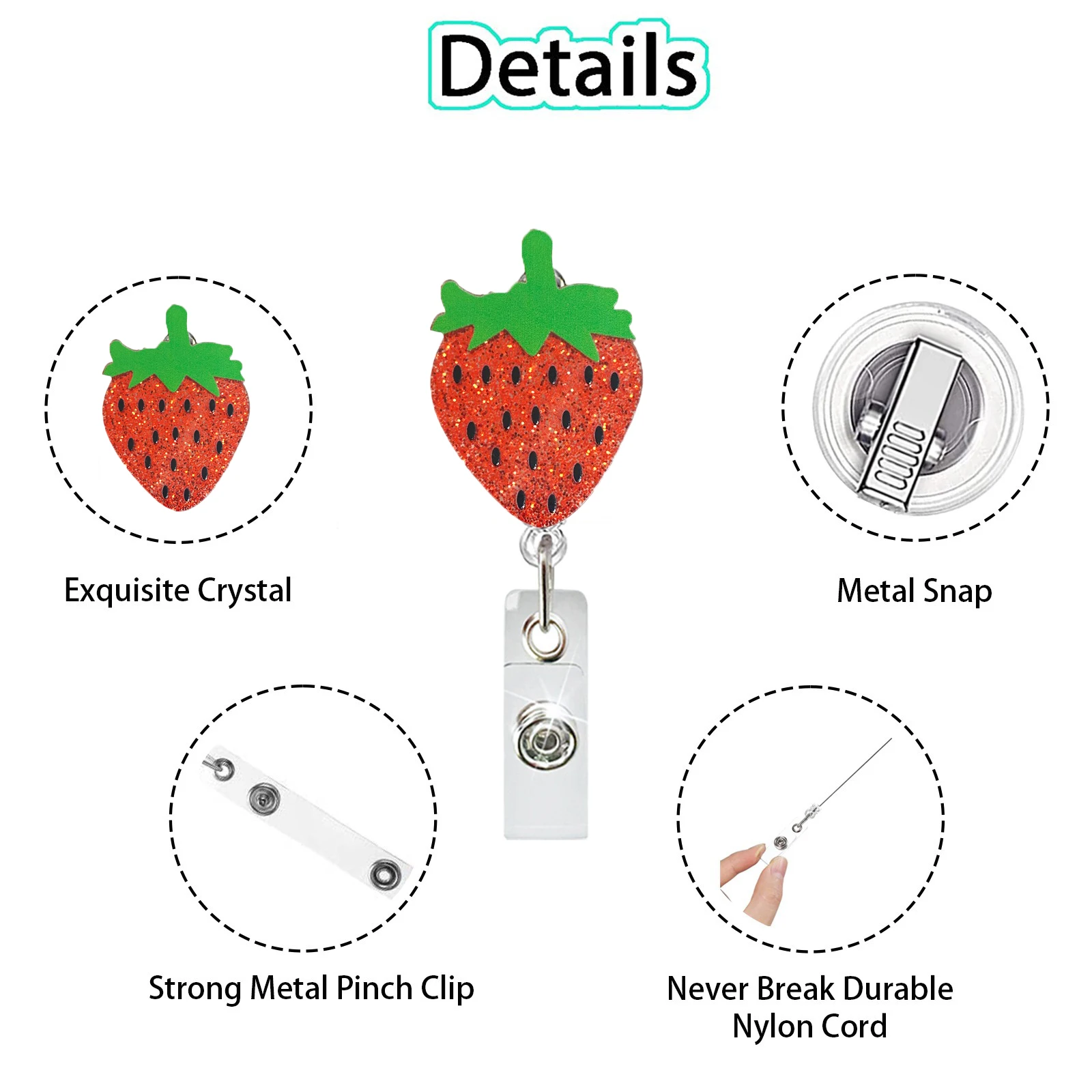 Sweet Donut Iced Coffee Retractable Pull Reel Badge Holder Doctore Nurse Id Card Badge Holder Clip Worker Id Name Tag