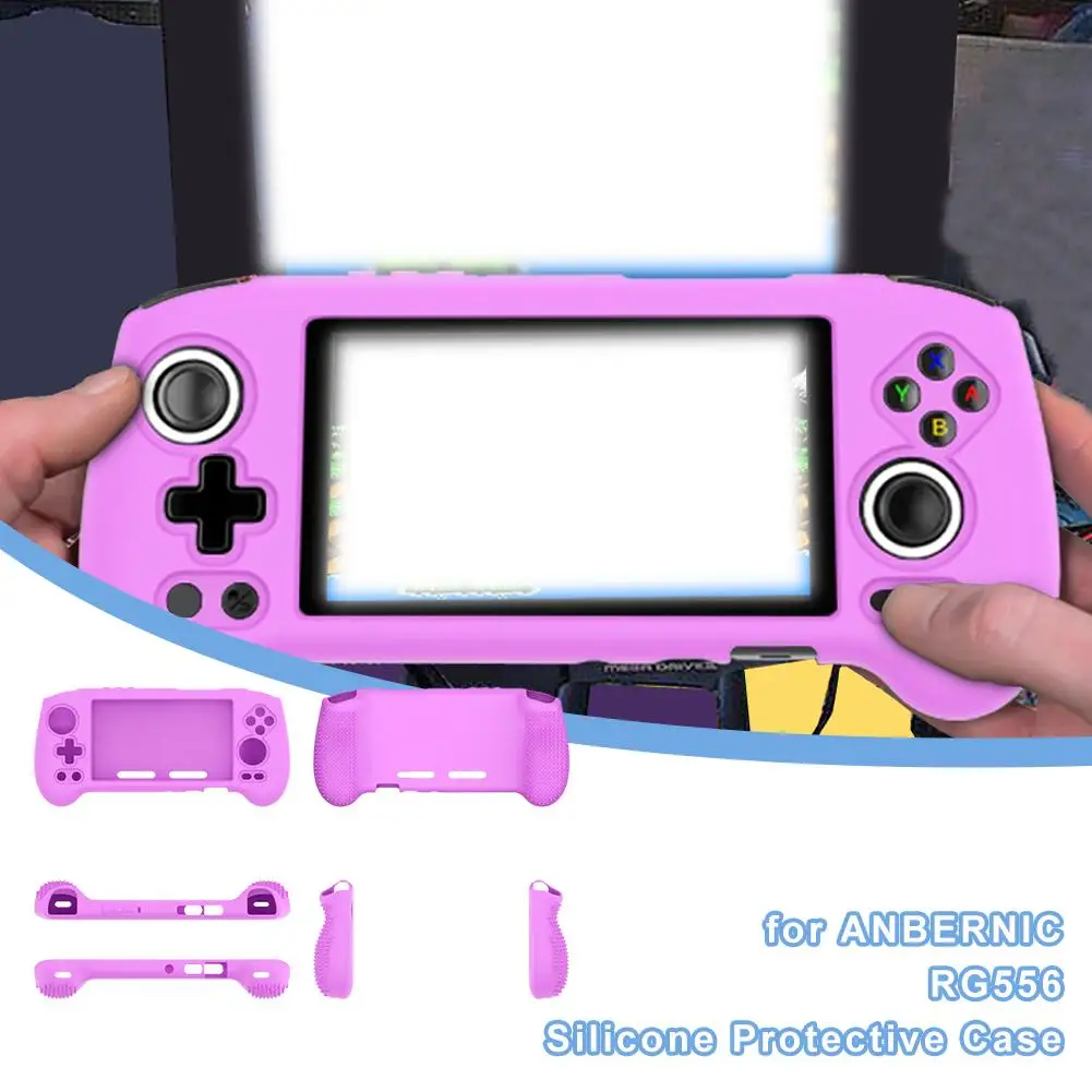 Silicone Protective Cover For Anbernic Rg556 Anti-drop Anti-scratch Washable Dust-proof Soft For Handheld Game Consol R9g3