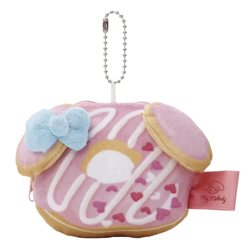 2025 Nowa Japońska Seria Sanrio Donut Kitty Melody Kuromi Cinnamoroll Uniwersalna Torba do Przechowywania Portfel Zawieszka Anime Pluszowe Zabawki Dziewczynka