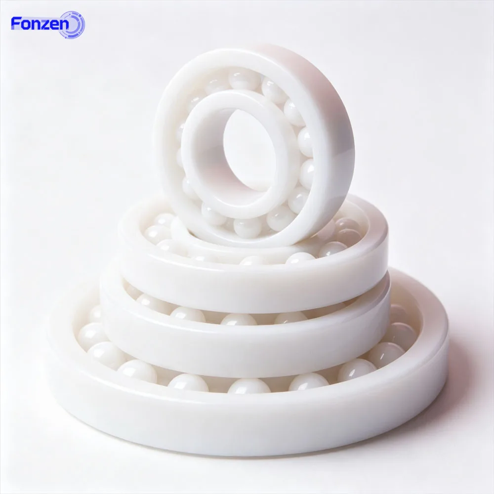 Zirconia Full Ball Ceramic Bearing 608CEF-6015CEF ID 8-75mm Full Complement High Load Capacity Insulated Corrosion-Resistant